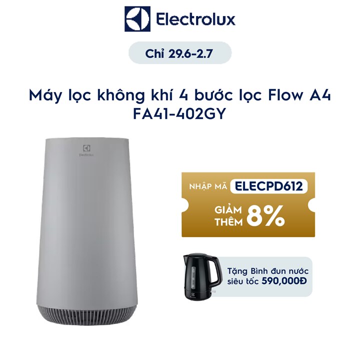 Flow A4 air purifier with 4 stage filter for rooms up to 53m2